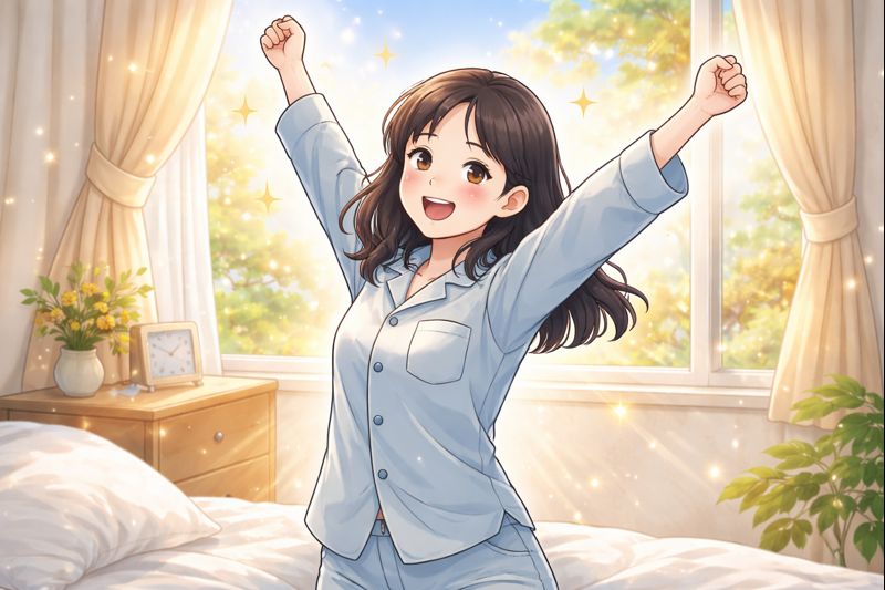 バクネ(BAKUNE)パジャマで快眠すっきり目覚めた朝